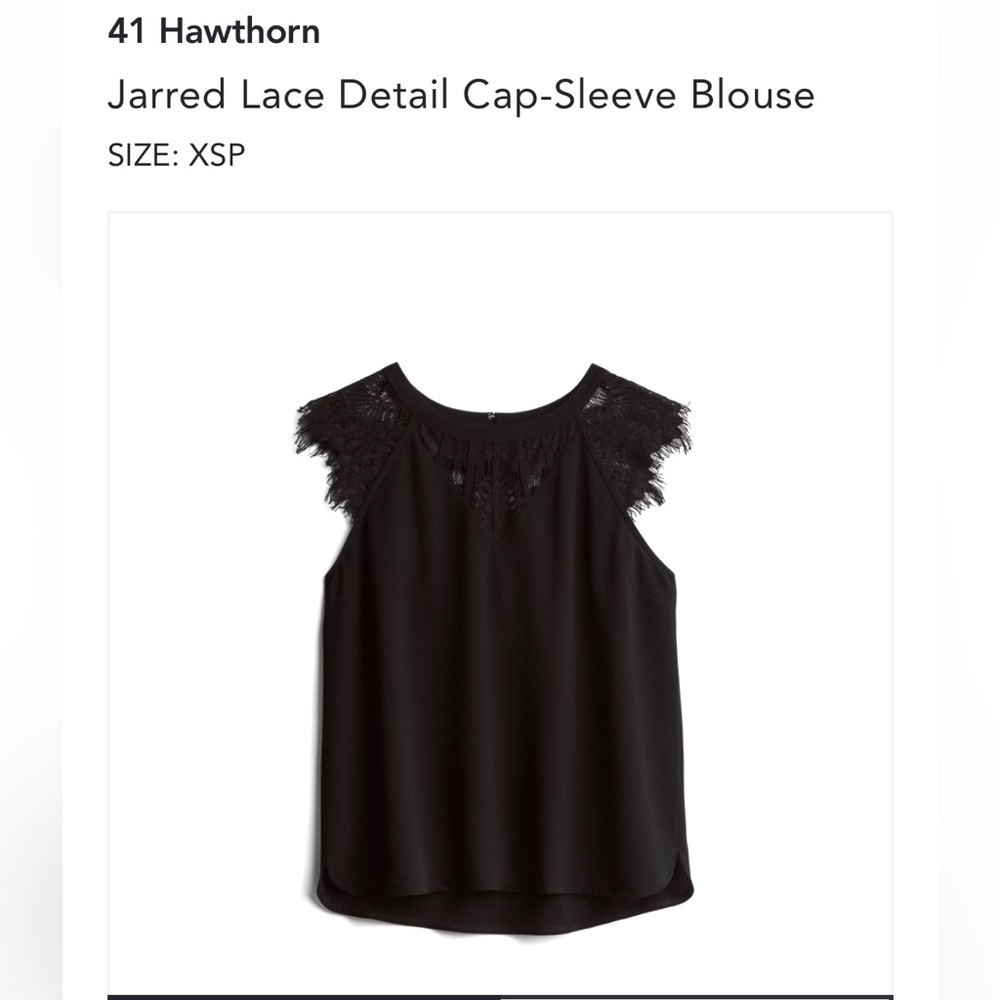 41 Hawthorn - Jarred Lace detail cap-sleeve blouse